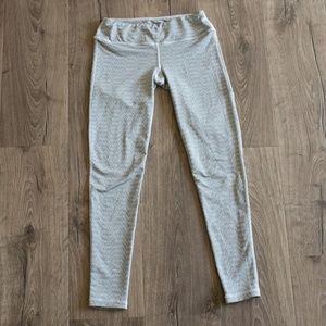 Albion Fit gray leggings xs gray white stripes